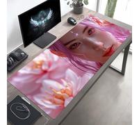 JEPGFOU Gaming Mouse Pad, Woman Pink Mouse Mat with Stitched Edges, Large Extended XXL Mousepad with Anti Slip Base, for Desk Keyboard Decoration, Gifts for Men Adults Kids 1400x600x3mm PjY2499 O-6