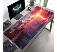 JEPGFOU Gaming Mouse Pad, Yellow Sky Mouse Mat with Stitched Edges, Large Extended XXL Mousepad with Anti Slip Base, for Desk Keyboard Decoration, Gifts for Men Adults Kids 90 x 40cm PjY1435 H-V