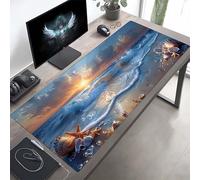 JEPGFOU Gaming Mouse Pad, Yellow Sunset Mouse Mat with Stitched Edges, Large Extended XXL Mousepad with Anti Slip Base, for Desk Keyboard Decoration, Gifts for Men Adults Kids 80 x 30cm PjY2033 6-6