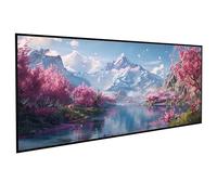 JEPGFOU Landscape Diamont Painting Cherry Blossoms Diamond Art Accessories 5D Round Full Drill Gem Cross Canvas Painting Pictures Kits for Adults Beginners for LIiving Room Gifts 40x80cm PJY9 R-C