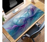 JEPGFOU Mouse Mat, Gaming Mouse Pad Abstract, 900x400x3 mm Large Mause Mat Blue, Non-Slip Rubber Base Accessories, Waterproof, Stitched Edges Mausepad, Improved Precision and Speed PjY6308 B-4