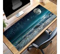 JEPGFOU Mouse Mat, Gaming Mouse Pad Blue, 1600x800x3 mm Large Mause Mat Sky, Non-Slip Rubber Base Accessories, Waterproof, Stitched Edges Mausepad, Improved Precision and Speed PjY1940 J-W