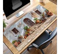 JEPGFOU Mouse Mat, Gaming Mouse Pad Green, 1400x600x3 mm Large Mause Mat Plant, Non-Slip Rubber Base Accessories, Waterproof, Stitched Edges Mausepad, Improved Precision and Speed PjY9948 T-U