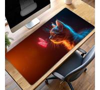 JEPGFOU Mouse Mat, Gaming Mouse Pad Ocean, 70 x 30cm Large Mause Mat Blue, Non-Slip Rubber Base Accessories, Waterproof, Stitched Edges Mausepad, Improved Precision and Speed PjY7224 R-M