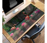 JEPGFOU Mouse Mat, Gaming Mouse Pad Pink, 1000x500x3mm Large Mause Mat Bird, Non-Slip Rubber Base Accessories, Waterproof, Stitched Edges Mausepad, Improved Precision and Speed PjY3442 B-4