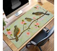 JEPGFOU Mouse Mat, Gaming Mouse Pad Pink, 700x300x3mm Large Mause Mat Flower, Non-Slip Rubber Base Accessories, Waterproof, Stitched Edges Mausepad, Improved Precision and Speed PjY2618 7-K