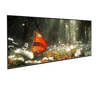 JEPGFOU Plant Diamont Painting Butterfly Diamond Art Accessories 5D Round Full Drill Gem Cross Canvas Painting Pictures Kits for Adults Beginners for LIiving Room Wall Decor, Gifts 12x24in PJY9 H-J