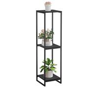 JEPRECO 46" Tall Plant Stand Indoor, 3-Tier Modern Plant Shelf, Corner Flower Pot Holder Organizer for Living Room Balcony Patio Garden (Black)