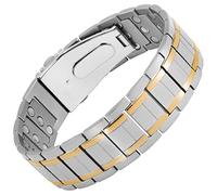 Jeraco Men Magnetic Bracelet,3X Ultra Strength Magnets Pure Titanium Magnetic Wristband for Valentine's Day Gift,Unique Folding Clasp Brazaletes With Adjustable Tool&Gift Box