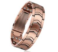 Jeracol 99% Pure Copper Bracelet for Men, Magnetic Bracelet Men with 3X Ultra Strength Magnets, Copper Wristband with Adjustment Tool and Jewelry Gift Box