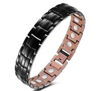 Jeracol Copper Bracelet for Men,Solid Copper Bracelets with Strong Magnets Adjustable Wristband with Remove Tool & Jewellry Gift Box