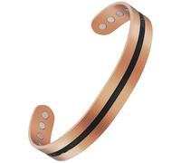 Jeracol Copper Magnetic Bracelet for Men and Women,99% Pure Copper Bracelet for Men-Adjustable Cuff with Gift Box(Copper Single Line)
