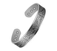 Jeracol Copper Magnetic Bracelet for Men Women,Tree of Life 100% Solid Copper Cuff Bangle with 6 3500 Guass Magnets,Adjustable Size Brazaletes with Jewellry Gift Box