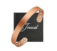 Jeracol Copper Magnetic Bracelets for Men Women,100% Solid Copper Magnetic Cuff Bangle with 8 Powerful Magnets,Simple Style Adjustable Size Brazaletes with Jewelry Gift Box