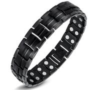 Jeracol Magnetic Bracelets Men with Double Row Effective Strength Magnets