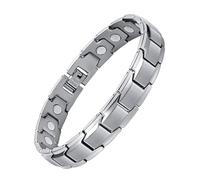 Jeracol Titanium Steel Magnetic Bracelets for Men,Magnetic Wristband with Ultra Strength Magnets, Adjustable Length with Links Removal Tool & Gift Box