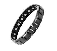 Jeracol Titanium Steel Magnetic Bracelets for Men,Magnetic Wristband with Ultra Strength Magnets, Adjustable Length with Links Removal Tool & Gift Box