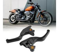 Jerbor 3 Finger 5.9" Shorty Hand Control Lever Kit Brake Clutch Levers for 2015-2024 Harley Softail Low Rider S Sport Glide Standard Street Bob