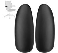 Jerbor Arm Pads Caps Replacement for Humscale Liberty Office Chair - for Height Adjustable Arm Rest Covers, Ergonomic Black PU Leather (1-Pair)