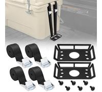 JERBOR Cooler Tie-Down Kit, UTV Cooler Mount Fit for Polaris RZR 1000 XP/Turbo All Models, Cooler Tie Down Straps Fit for Yeti Cooler, for Ozark 26 Cooler, 2Pcs Cooler Brackets & 4Pcs Straps