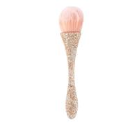 JERCLITY 1 Piece Shiny Rhinestones Powder Makeup Brushes Blush Brush Super Large Face Makeup Brushes Kabuki Brushes for Powder Cosmetic Nail Dust Brush Loose Powder Brush Makeup Tool(Gold Diamond)