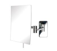 Jerdon 8.75-Inch x 6.5-Inch Wall Mount Makeup Mirror - Personal Mirror with 5X Magnification & 14 inch Wall Extension - Chrome Wall Mount Arm - Model JRT695C