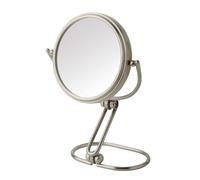 JERDON Two-Sided Folding Travel Makeup Mirror - Portable 3-Inch Diameter Makeup Mirror with 15X Magnification & Swivel Design - Model MC315C