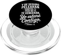 Jeremiah 1:19 - “Yo Estaré Contigo No Te Vencerán” PopSockets PopGrip for MagSafe