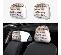 Jeremiah 1714 2pcs Personalized Embroidery Soft Breathable Car Seat Headrest Cover Protection Auto Accessories