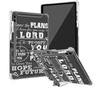 Jeremiah 29-11 Bible Verse Clear Case for Samsung Galaxy Tab S9 FE Plus 12.4-Inch 2023 (SM-X610/SM-X616) with Kickstand and Pencil Holder,Transparent TPU Back Shockproof Shell Cover