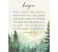 Jeremiah 29:11 Bible Verse Wall-Art Poster For I Know The Plans Hope Christian Inspirational Scripture Home Decor Uplifting Gift(Unframed,08x12inch(20x30cm))