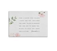 Jeremiah 29 11 Modern ScriptureCanvas Poster Wall Art Decoration Living Room Bedroom Decoration Poster Gift for FriendsUnframe-style 12x18inch(30x45cm)