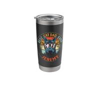 Jeremy Best Cat Dad Ever Funny Custom Personalized Name Stainless Steel Insulated Tumbler