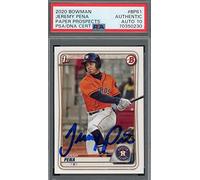 Jeremy Pena 2020 1st Bowman Paper Prospects Signed Rookie Card #BP61 Auto PSA 10