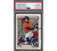 Jeremy Pena 2020 1st Bowman Prospects Signed Rookie Card #BP61 Auto PSA 9 0233