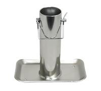 Jeremywell Trailer Jack Detachable Foot Plate 5000 lbs Capacity with Pin Base for A-Frame Boat RV Camper 7-1/2”” Tube Length