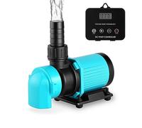 JEREPOND Aquarium Return Pump with LCD Display Controller, DC 24V Aquarium Pump for Saltwater Freshwater Aquarium,Fish Tank,Sump,20 speeds ECO Quiet Submersible and Inline Pump (660GPH 25W)