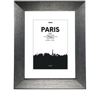 "Jerez" Plastic Photo Frame, Silver, 40 x 50 cm, grey/black, 15 x 20 cm