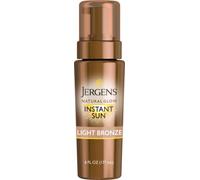 Jergens Natural Glow Instant Sun Sunless Tanning Mousse for Body, Light Bronze, 6 Ounces