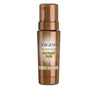 Jergens Natural Glow Instant Sun Sunless Tanning Mousse for Body, Light Bronze, 6 Ounces