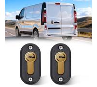 JERICMOTO 1Pair Dummy False Door Lock for Vans/Commercial Vehicles, Upgraded Strong Anti-Theft Lock Protection Kit for Lorries, Trucks, Caravans, Motorhomes(Golden)