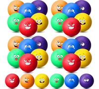 Jerify 30 Pcs 8.5 Inch Dodgeballs Playground Balls Bulk Colorful Emotion Handball Kickball Bouncy Balls for Indoor Outdoor Games Gym Camps Picnic Beach School