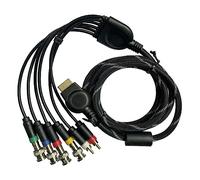 Jerilla 1.8M/6FT PS2 Component Cable, Premium YPbPr Component RCA AV Video Audio Cable RGBS Cord with 4 BNC Connectors for PS2/PS3 Console, CRT Monitor