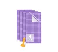 Jerilla 4PCS Craft Cutting Mats for Cricut Maker 12x24 Inch with Scraper