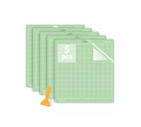 Jerilla 5pcs Cutting Mat for Cricut 12"x12" StandardGrip Cutting Mats Set Adhesive Non-Slip Craft Mat for Cricut Maker/Explore One/Air/Air 2 with Scraper