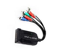 Jerilla Component YPBPR to HDMI Converter YPbPr to HDMI Adapter Cable 5RCA RGB R/L Audio Input HDMI Output Support 1080P for DVD STB VHS VCR PS2 HDTV Monitor