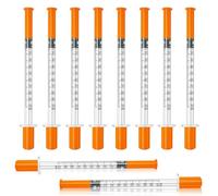 jeringas para insulina, 31G 1ml/cc 1/2"(12.7mm) jeringas, Pack of 100