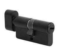 Jeriup 60mm (25/10/25) Oil Rubbed Bronze (Black Color) Euro Profile Cylinder with 5 Keys (dimple), Single Open Copper Lock Cylinder, Anti-Rust Corrosion Resistant Anti-Theft