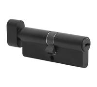 Jeriup 80mm (35/10/35) Oil Rubbed Bronze (Black Color) Euro Cylinder with 5 Keys (dimple), Single Open Copper Cylinder, Suitable for Wooden, Composite, UPVC or Aluminium Doors with a Euro Profile
