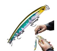 Jerk Bait Artificial Bait Hard Retractable Floating Bait Portable for and Sweet Trout Pike, Welsh and Fly